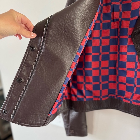 NWOT! MOTHER - The Count Chocula Faux Leather Jacket - Brown - Picture 14 of 16